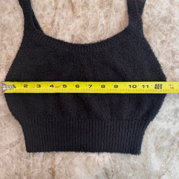 Reformation Black Fuzzy Knit Crop Top size XS - Picture 12 of 12